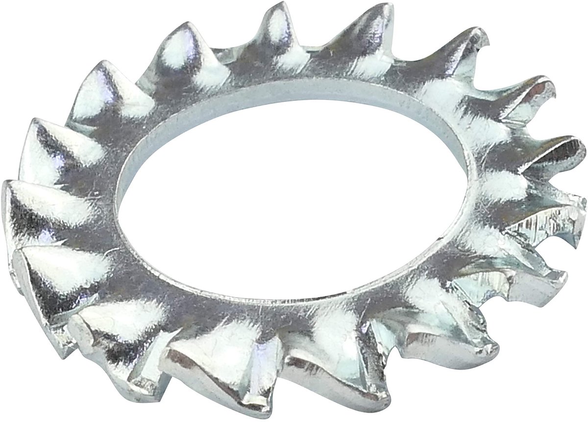 50 Stuks Externe Tandvergrendelring - DIN6798 - M10 - Geleid Zinc Plated Staal - C46992
