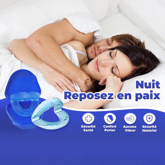 Anti-snurk, 1 st. snurkbeugel, herbruikbaar anti-snurkbeugel, stil slaapbeugeltje, blauw van SensDesign — afbeelding 2