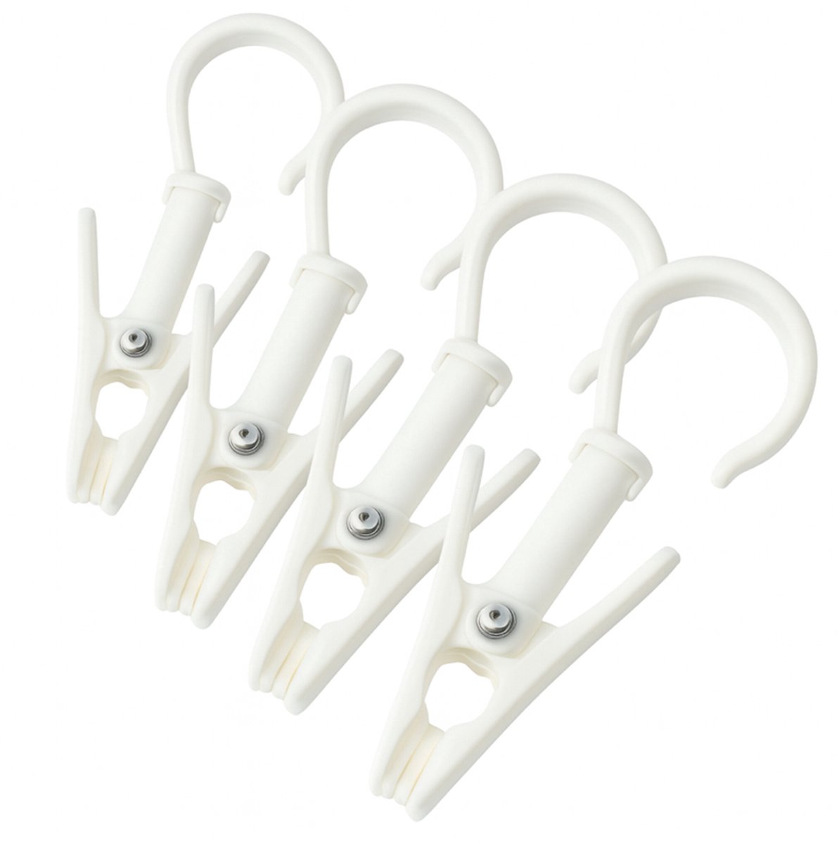 HEM Multifunctionele Haakclip – Sterke Klem voor (Voortent) Buizen 19-22 mm , Handdoek, Jas en Verlichting Ophanghaak - Camping haak - Balkonhaak - Wit