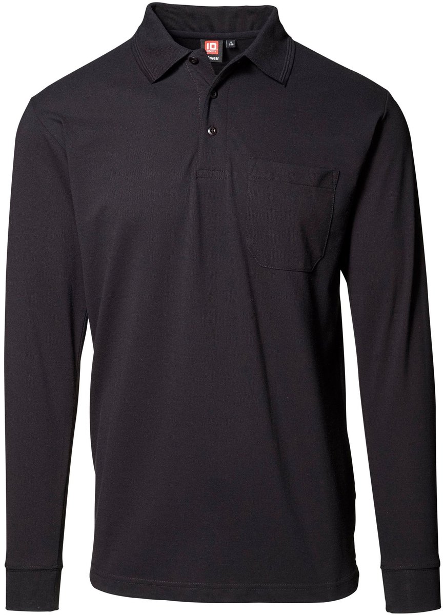 Kentaur PRO Wear polo shirt l/s ID0326 53260-575 - Black - 3XL