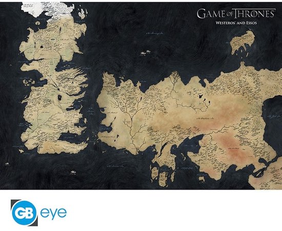 Poster Game of Thrones - Westeros Map 91,5x61cm