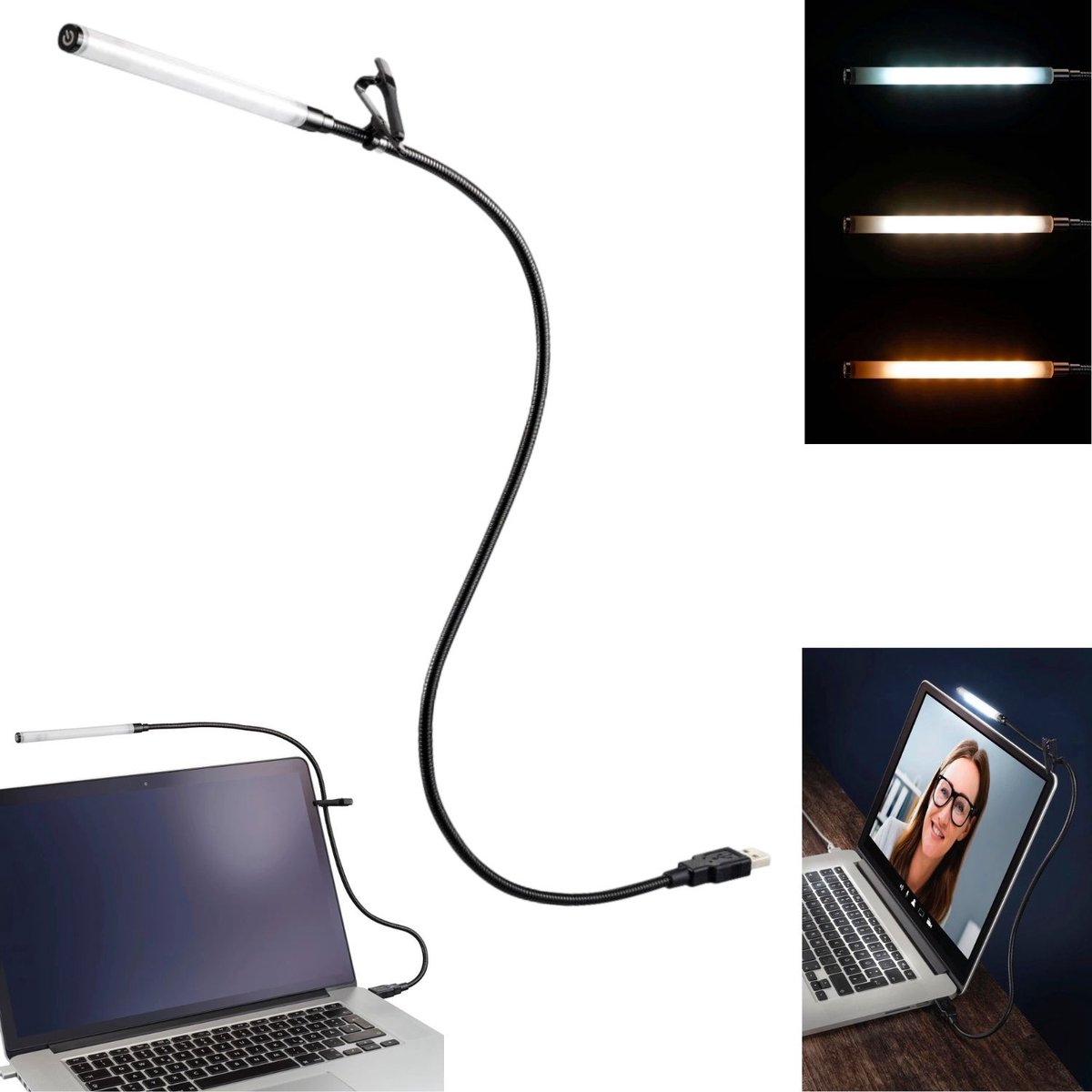 Hama USB LED staaflamp verlichting fotolicht studiolamp selfie notebook-licht