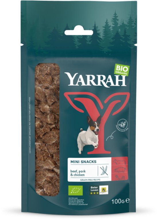 Yarrah Mini Bites Bio - Hondensnack - 100 g
