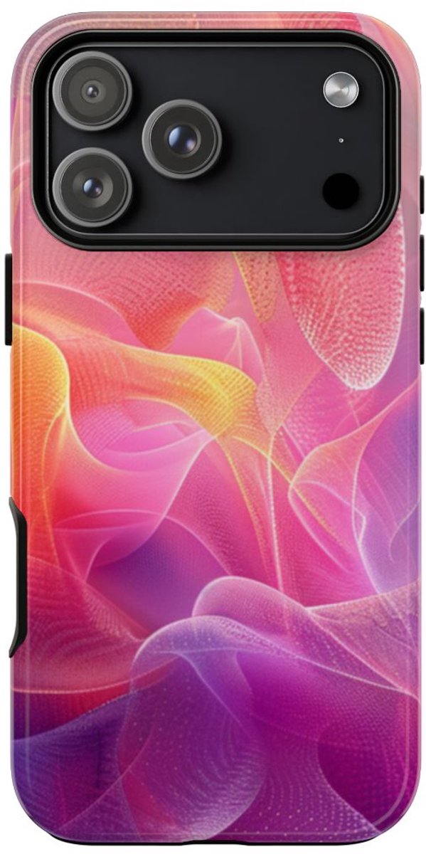 Kleurrijk Abstract Lichtfractal Design – Telefoonhoesje Geschikt voor iPhone 17 Pro Max