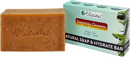 Elicious® - Natuurlijke Zeep - Kaneel - Handgemaakte Zeep - Biologisch Afbreekbaar - Handzeep - Douchezeep - Halal - Plasticvrij - Alcoholvrij - Vegan - Dierproefvrij - 100gr