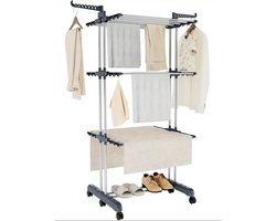 Betaalbare Goederen® Droogrek - Opvouwbaar rek - Vloerstaande kapstok - Boomtak - wasrek - Kledingrek - Hanger - Opbergplank
