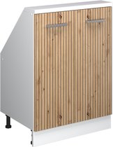Vicco Wickelkommode Leo, Weiß, 60 x 103 cm mit Schublade, mit offenem Regal für schnellen Zugriff auf Pflegeutensilien