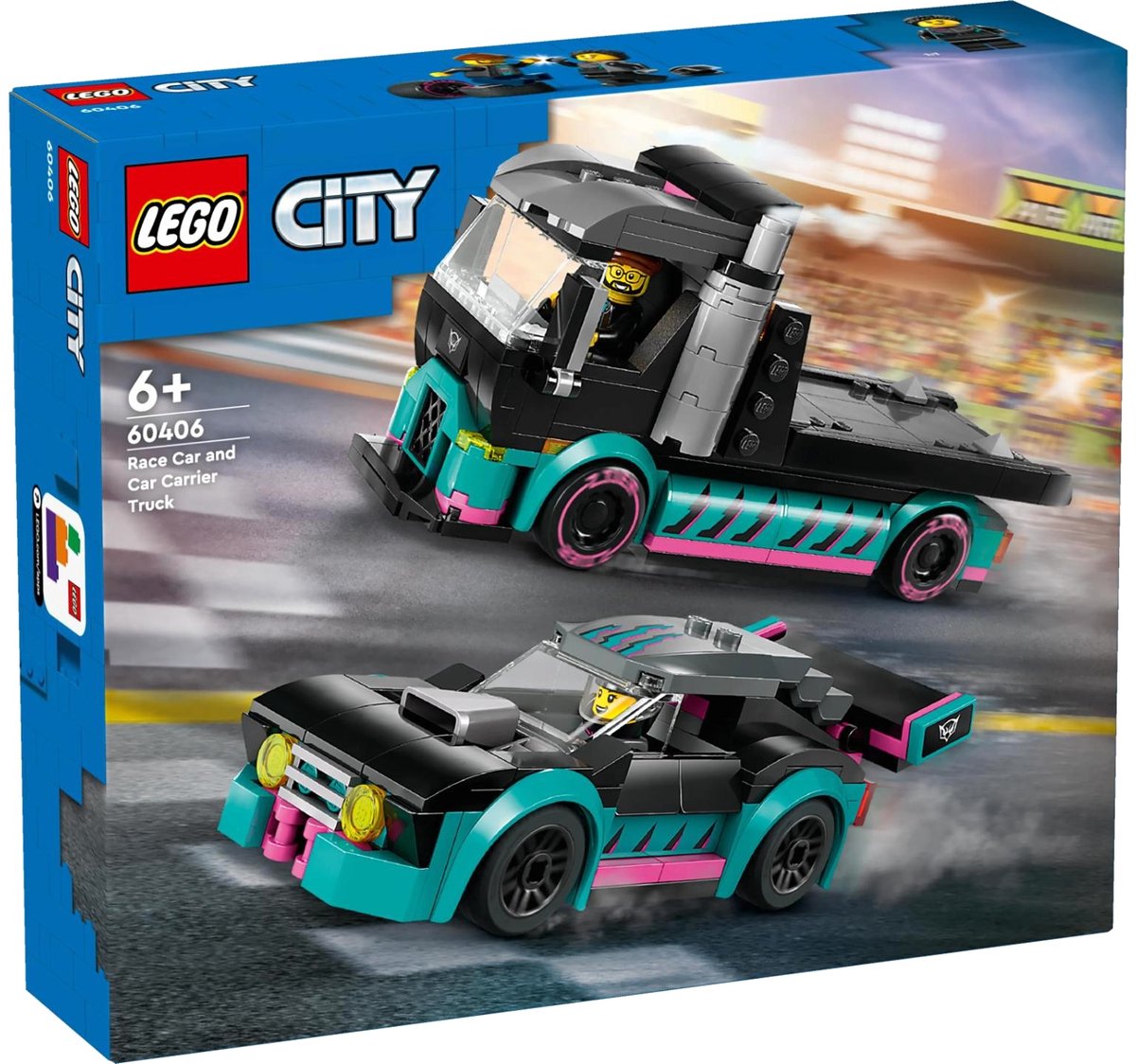 LEGO City Raceauto en transporttruck 60406