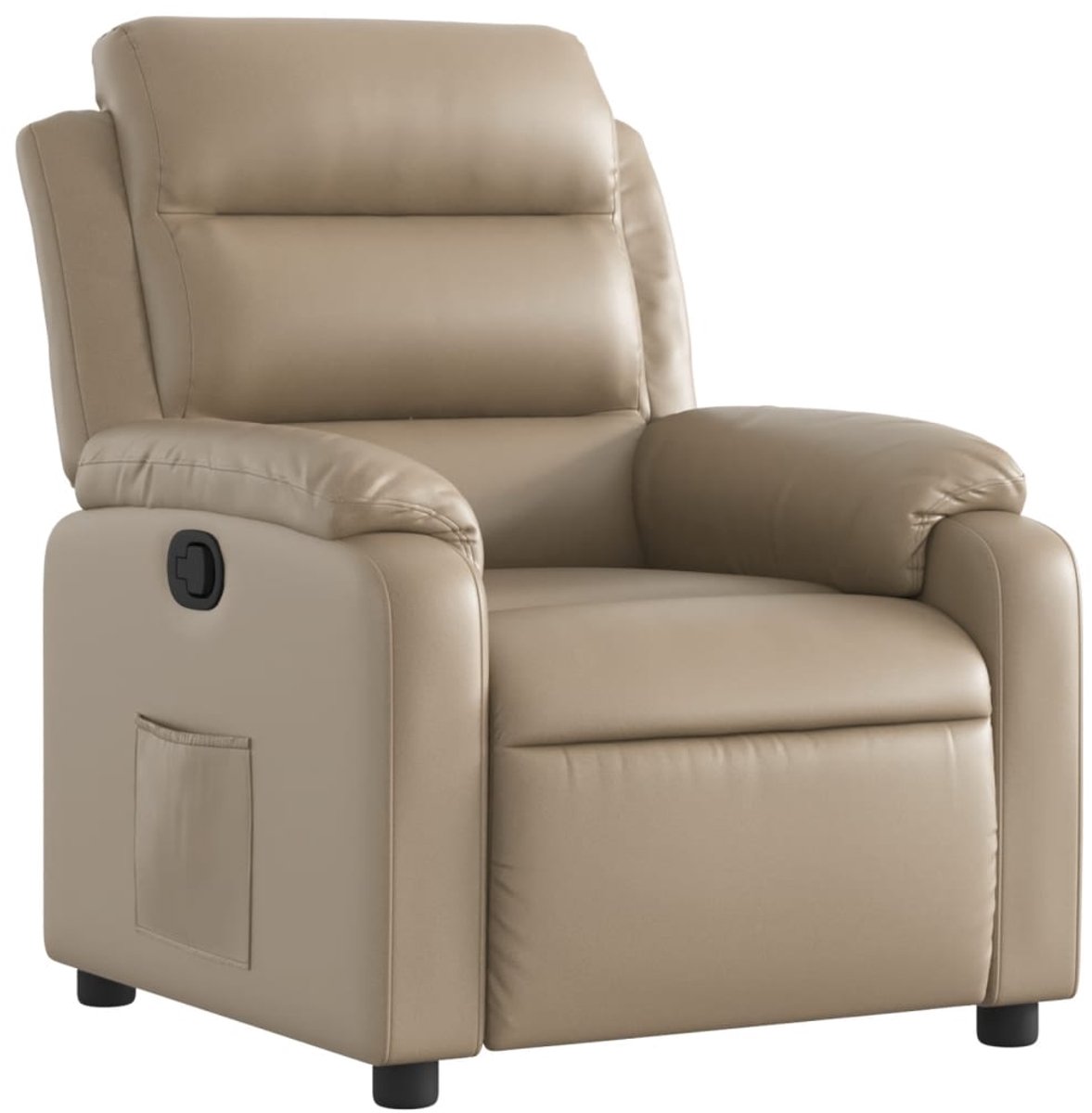 vidaXL Fauteuil - verstelbaar - kunstleer - cappuccinokleurig
