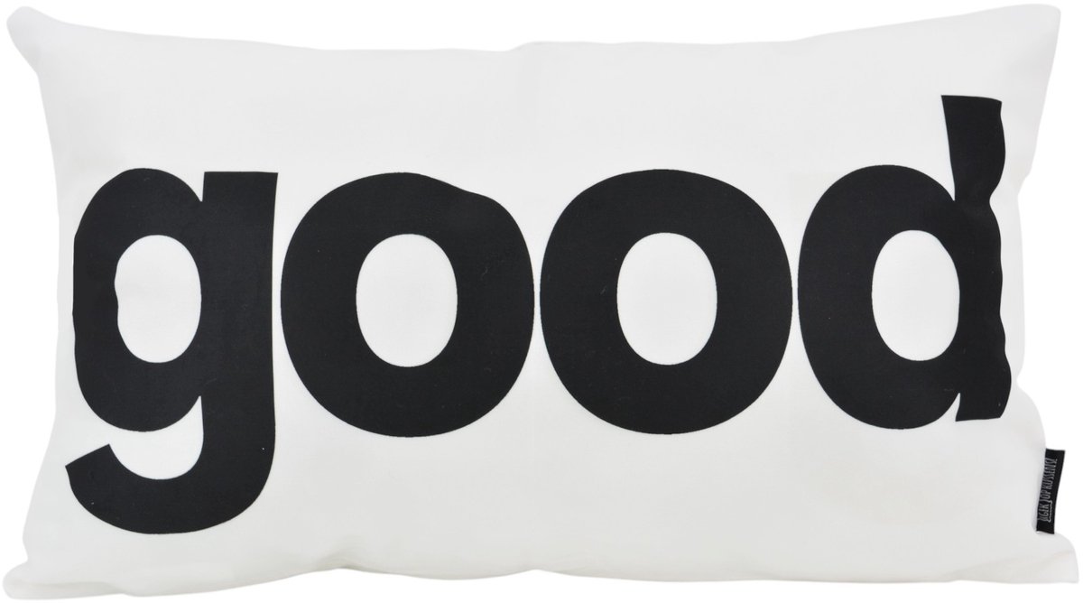 Gek op Kussens! Good Wit Kussenhoes | 30 x 50 cm | Katoen/Polyester