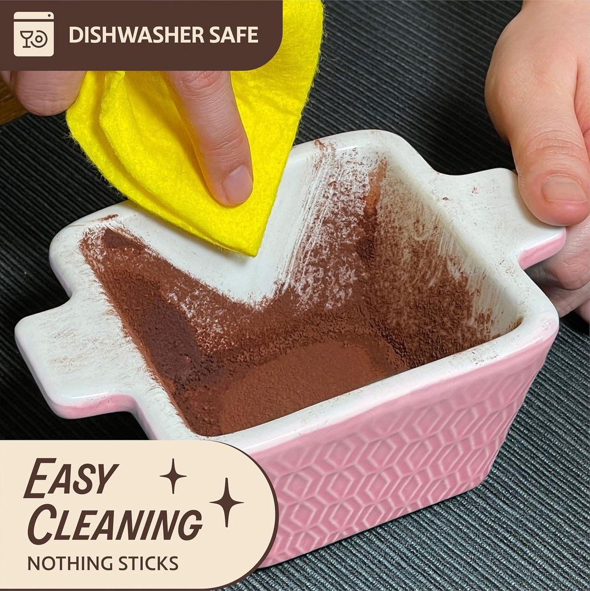Set van 4 Mini Keramische Ovenschalen - Stapelbaar en Vaatwasmachinebestendig - Ideaal voor Oven en Airfryer — cadeau in Kookcadeaus - foto 6
