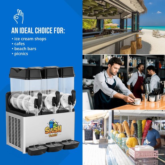 Royal Catering Slush Puppy Machine - Slush maker - 3 x 12 L van Royal Catering — afbeelding 4