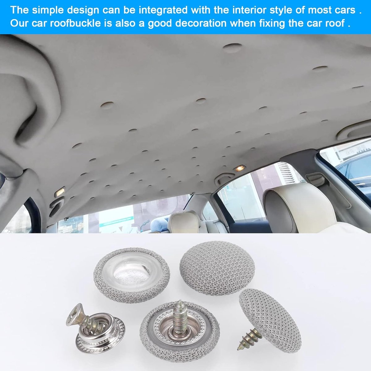 Autobekleding Reparatie Kit - 65 stuks dakbekleding klinknagels - Met schroevendrader en meetlint - Voor auto plafond reparatie - Voor automobilisten en doe-het-zelvers thumbnail 3