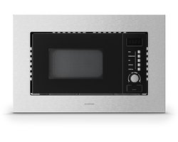 Klarstein Magnetron Verosteel inbouwmagnetron met grill – 20 l, 700 W & 800 W grill, 8 programma's, touchbediening, roestvrij staal, geïntegreerde magnetronoven - 20L - voor Keuken - Timer - RVS - glas Display - Microwave