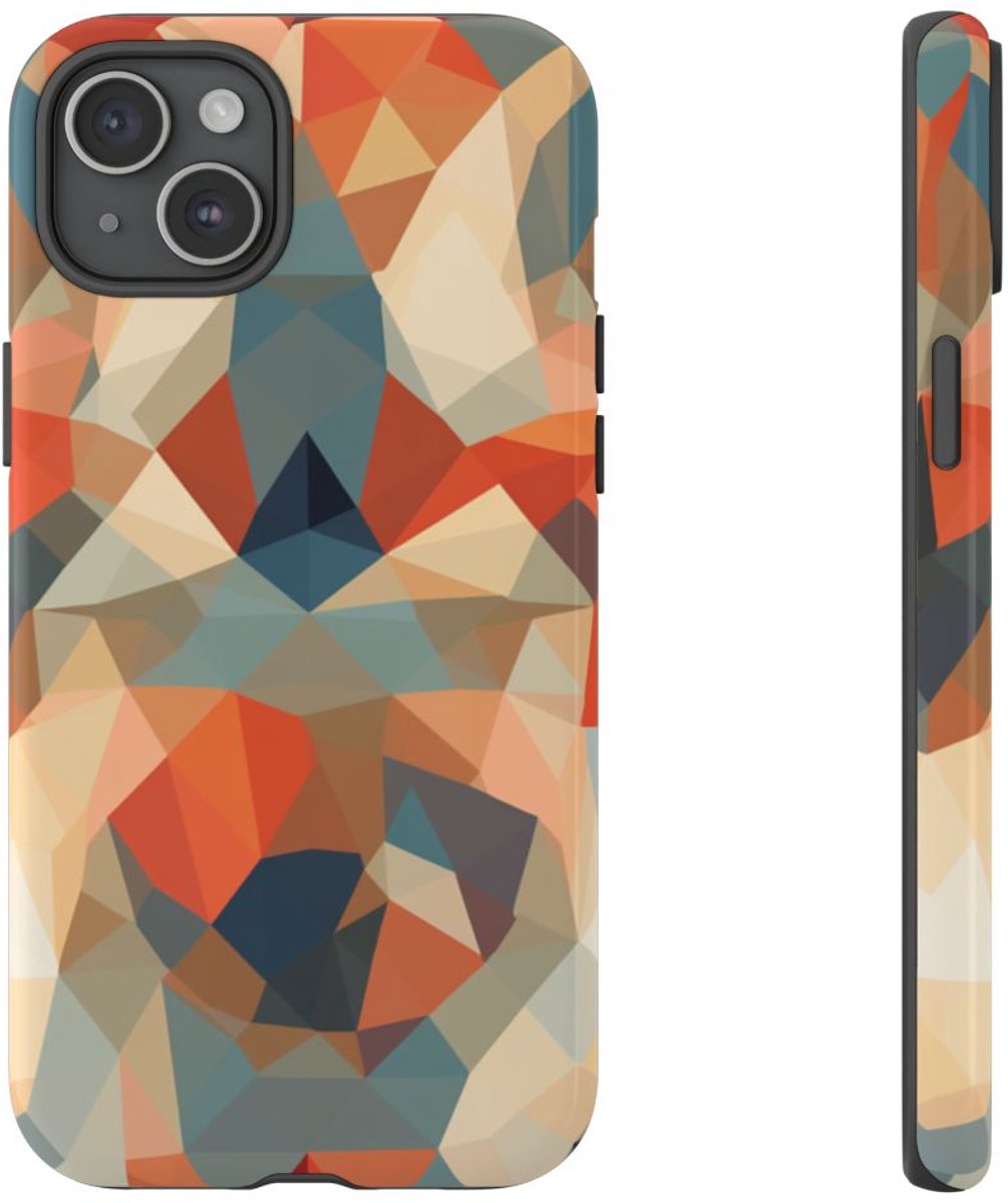 Geometrisch Abstract Patroon – Telefoonhoesje Geschikt voor iPhone 15 Plus