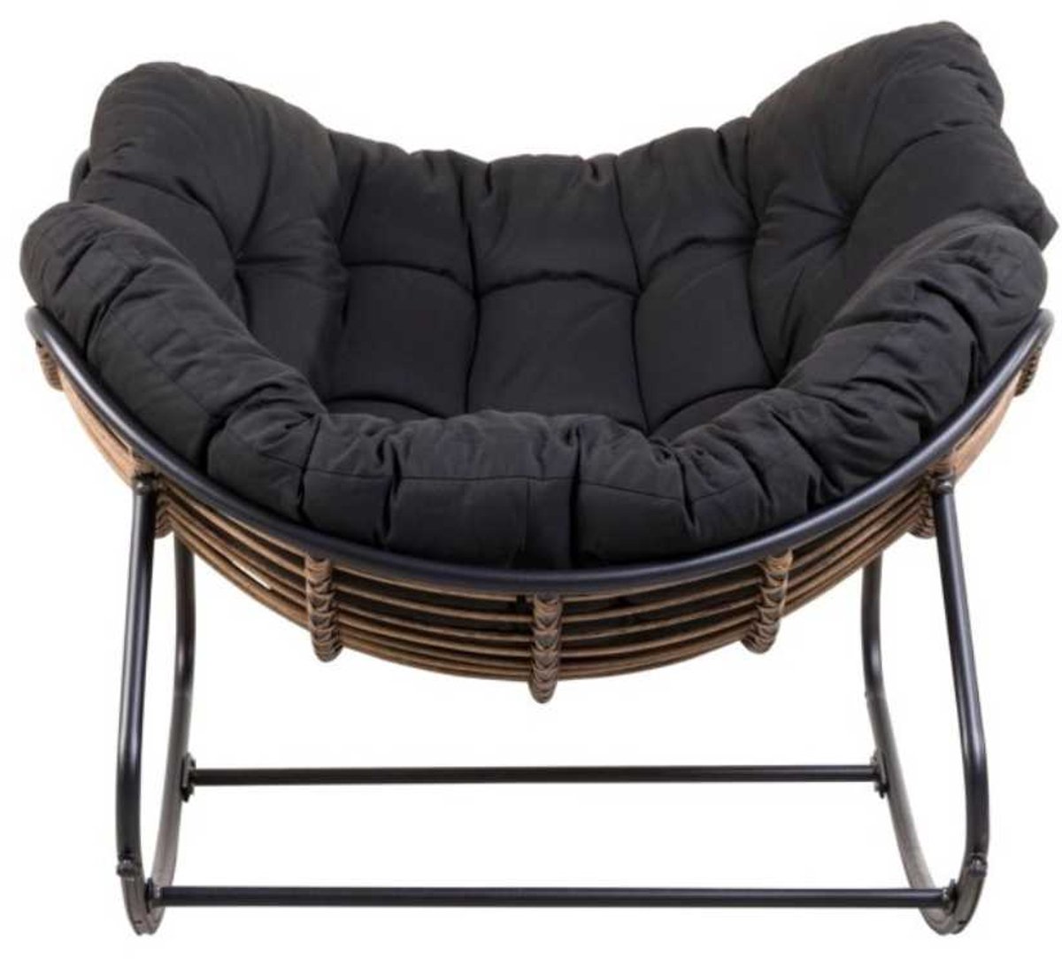 Casa Moderne Schommelstoel - Zwart - Stoel - Rocko – 83 x 114 x 96cm