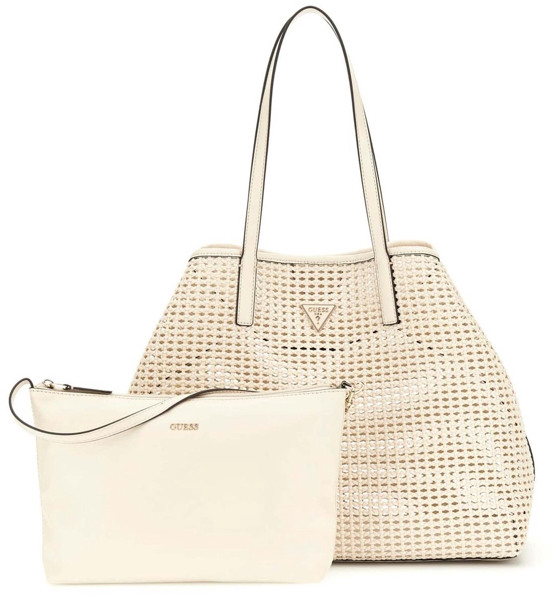 GUESS shopper Brigitta 2 in 1 Tote Shell beige