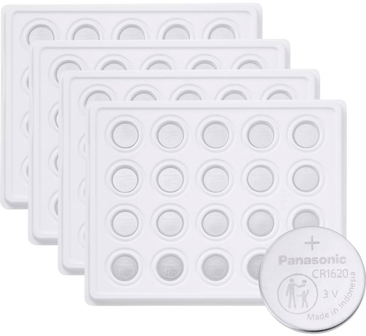 Panasonic Knoopcel CR1620 3 V 1200 stuk(s) 75 mAh Lithium CR1620