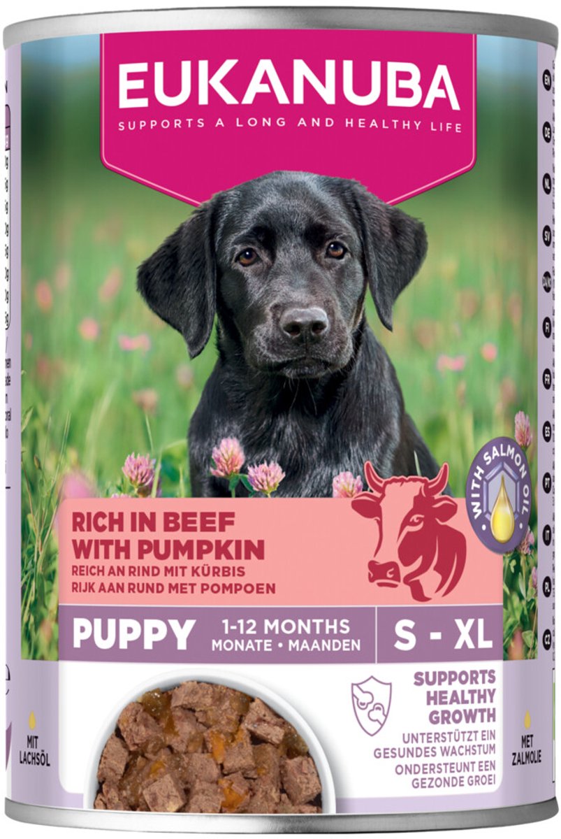 Eukanuba Life Care Dog Hondenvoer Nat Puppy Beef & Pumpkin – 6 x 400 gr – Voordeelverpakking