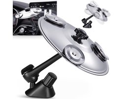 Set bekkens voor in de autoventilatie - met 6 mini-bekkens - Leuke drums met autosymbolen - Bekkens die je eenvoudig aan het dashboard van je auto kunt bevestigen - Grappig cadeau voor roadtrips en muziekliefhebbers - Zilver