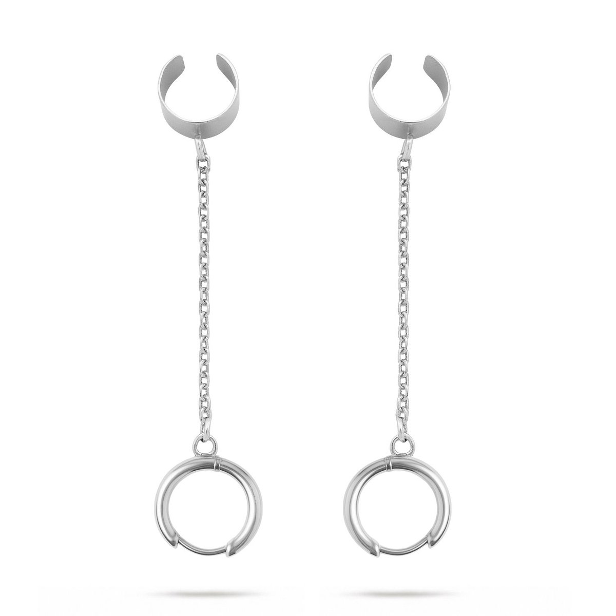 Earcuffs Voor Oordopjes - (Loop) - Oordopjes Festival - Oordoppen - Oorbellen Dames - Oorbellen Voor Festival - Zilverkleurig - RVS