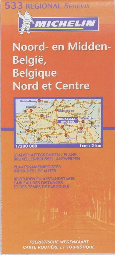 Michelin Noord- En Midden-Belgie, Belgique Nord Et Centre/ B ... - cover