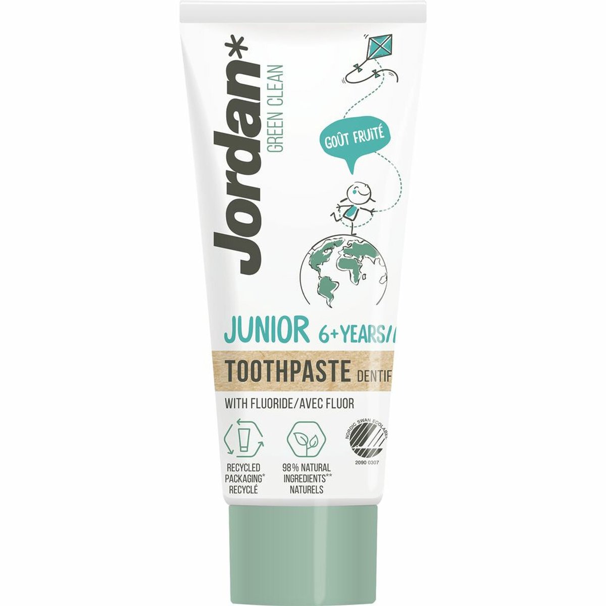 Jordan Tandpasta Green Clean Junior 6+ - 4 x 50 ml - Voordeelverpakking
