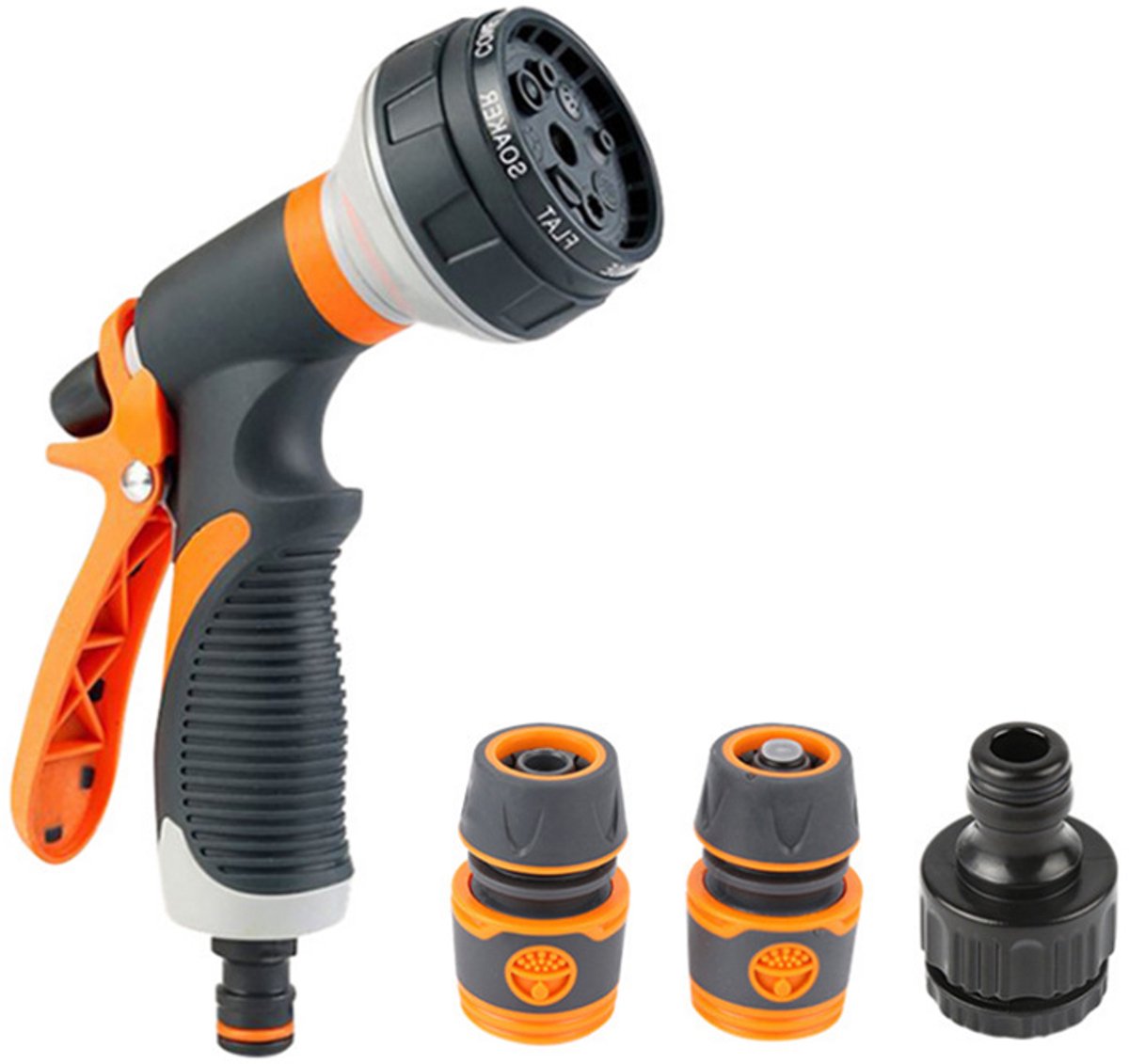 1 set tuin slang spray nozzles en connectoren voor gemakkelijk gazon tuin watering en auto wassen irrigatie kit voor een comfortabel grip