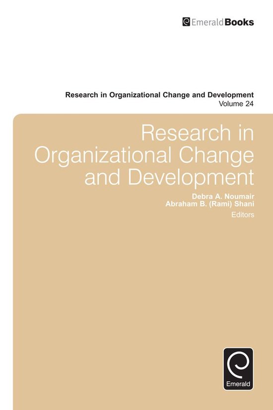 Research in Organizational Change and Development 24 - Resea ... - cover
