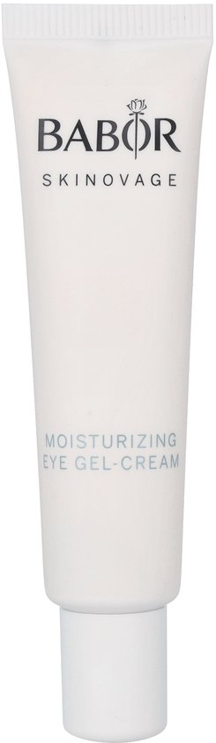 Witte tube van Babor Skinovage Moisturizing Eye Gel-Cream.