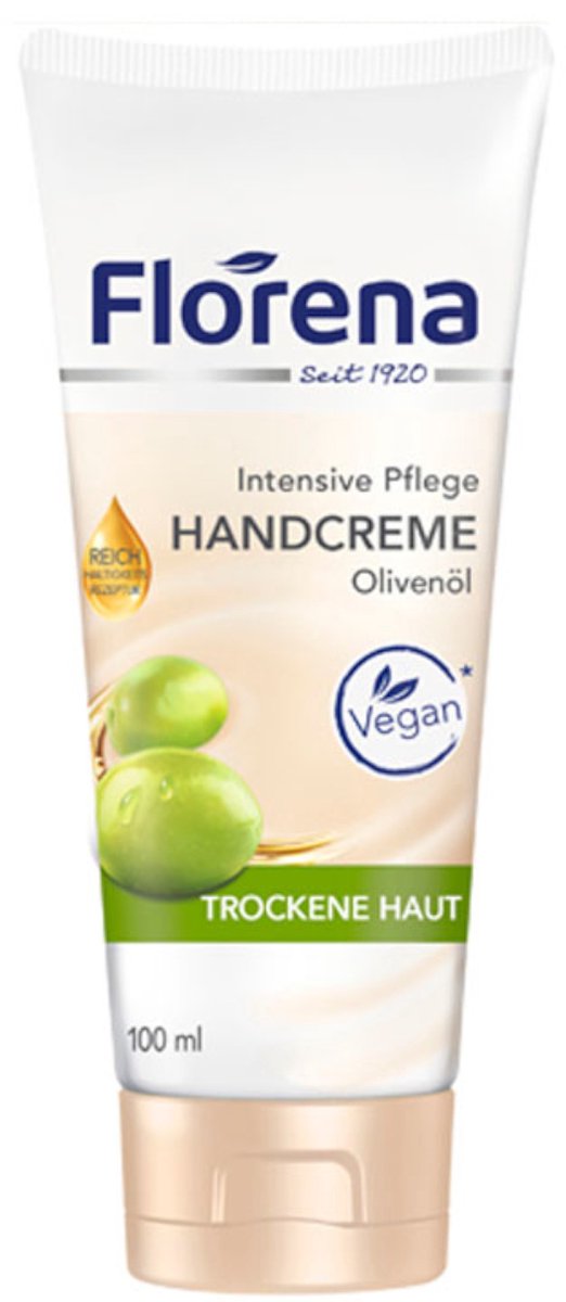 6x Florena Handcrème 100ml Olijfolie Tube
