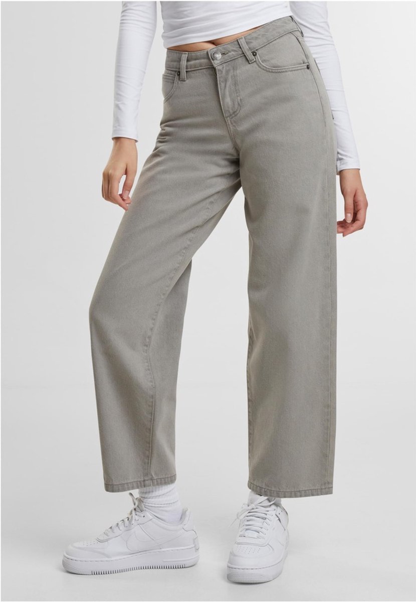 Urban Classics Mid Waist 90´s Wijde broek Taille 27 inch Grijs