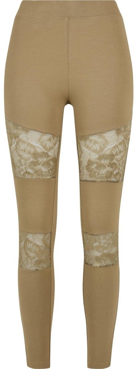 Urban Classics Laces Inset Sportlegging Groen