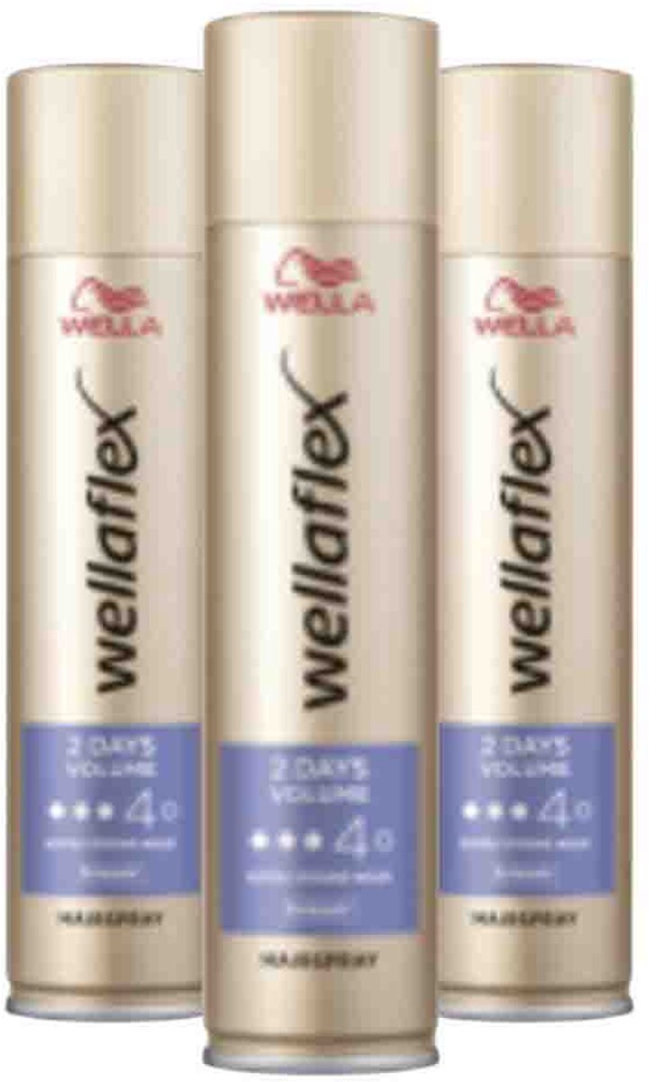 Wella Flex Haarspray 2 Days Volume Extra Strong - 3 x 250 ml - Voordeelverpakking