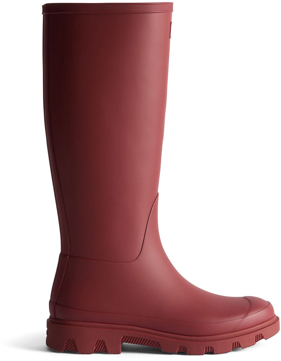 Hunter - Unisex Downpour Tall Wellington Boots Merlot - Maat 41