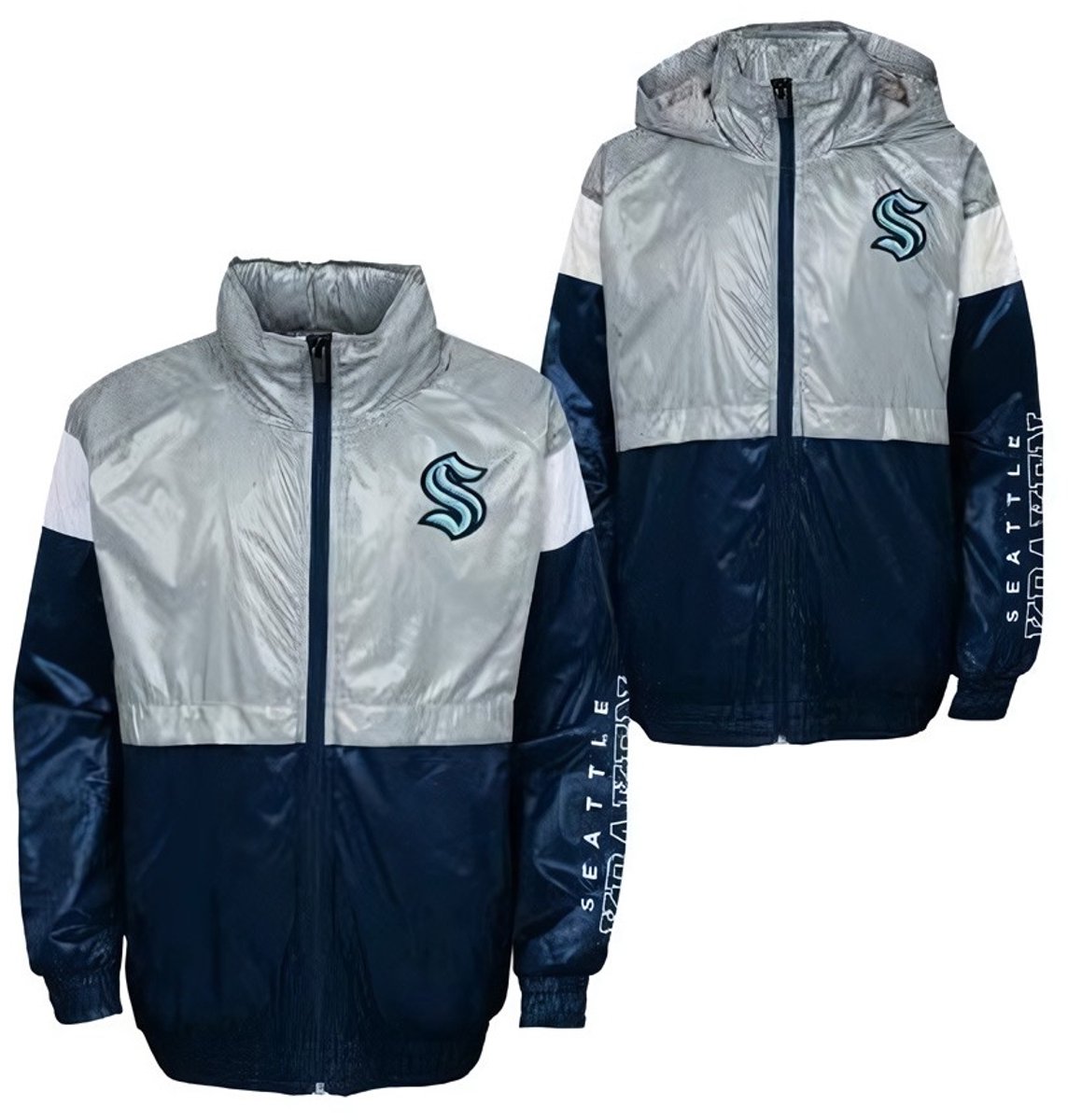 Outerstuff Jongens Sportartikelen Kinderjas GOAL LINE STANCE FZ WINDBREAKE SEATTLE KRAKEN BL 159925