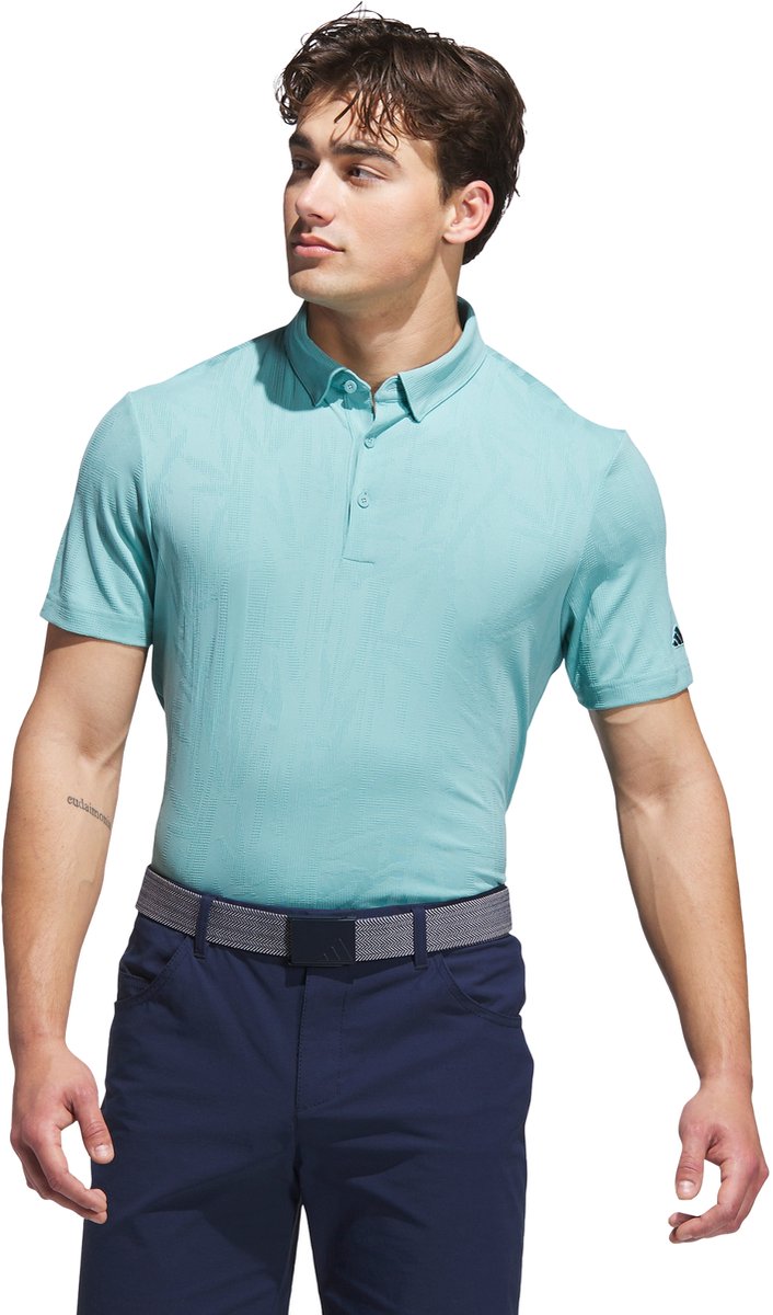 Adidas Performance Go-To Textured Poloshirt Heren Turquoise