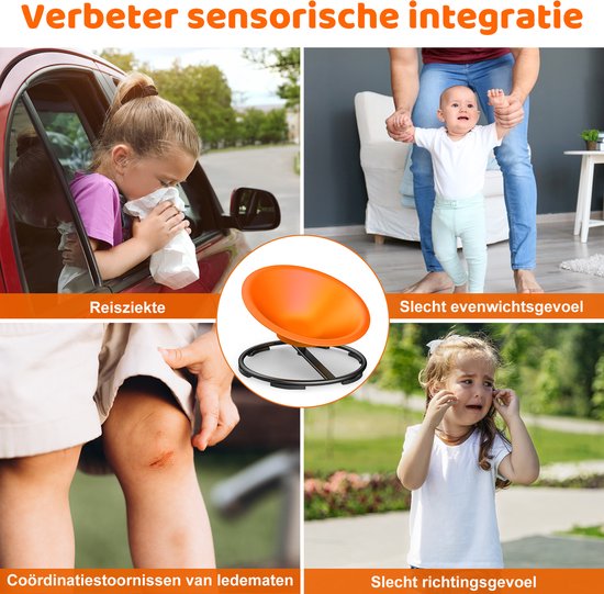 Sensorische draaistoel voor kinderen, draagvermogen 100 kg, 360° draaistoel, sensorische speelgoedstoel voor autistische kinderen, draaistoel voor coördinatie, evenwicht, basis met olifantmotief groen | NL
