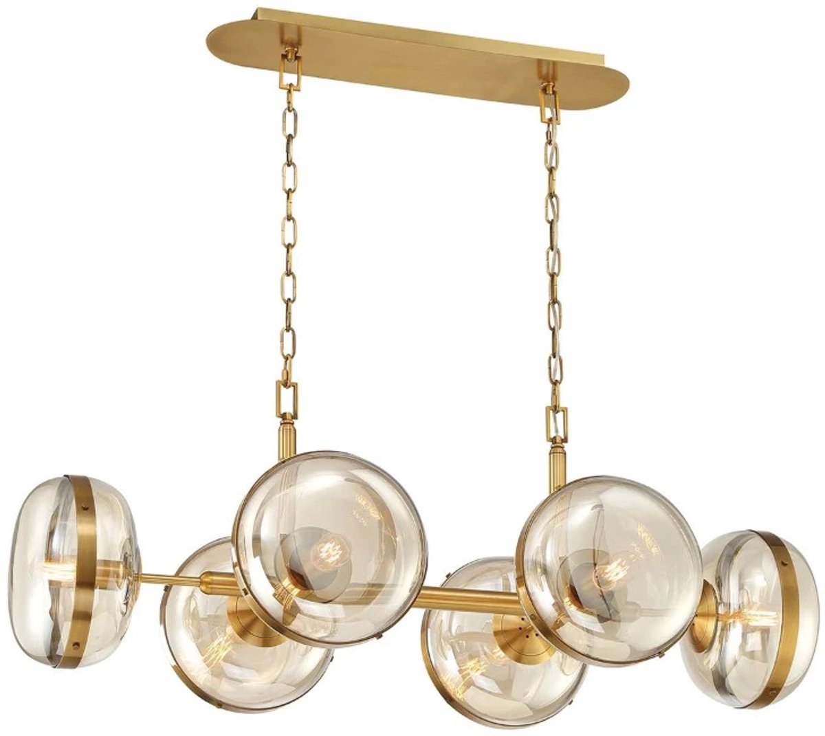 Eurofase LED Hanglamp Nottingham | 6X E27 Max 40W | Antique Brass