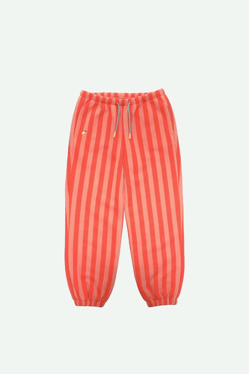 Sticky Lemon - joggers - strepen - koraalroze + rode hoed