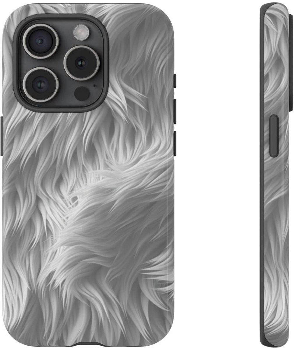 Wit Bontstructuurpatroon – Telefoonhoesje Geschikt voor iPhone 15 Pro