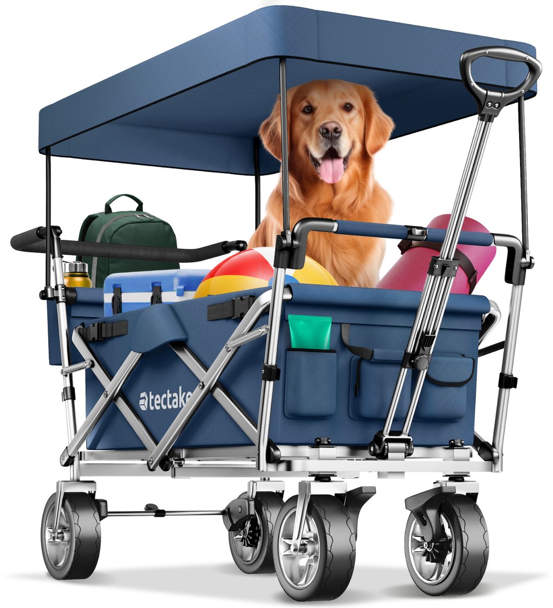tectake - opvouwbare bolderwagen Nico blauw - 403550