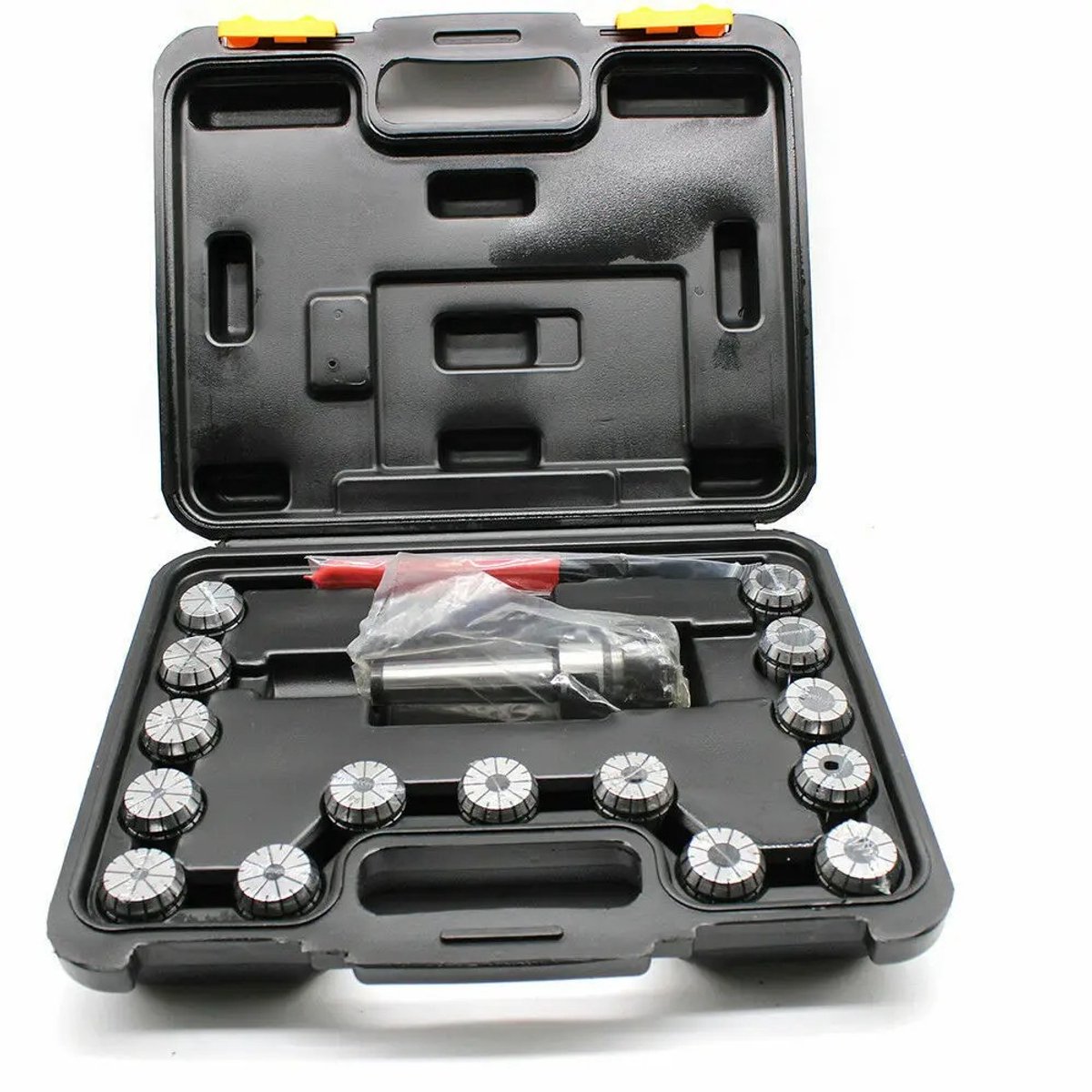 Precisie Collet Set 17-delig – ER32 MK3 M12 – 3-20 mm Spannhuls – Voor Graveren, Frezen en Draaibank – Inclusief Sleutel en Opbergkoffer