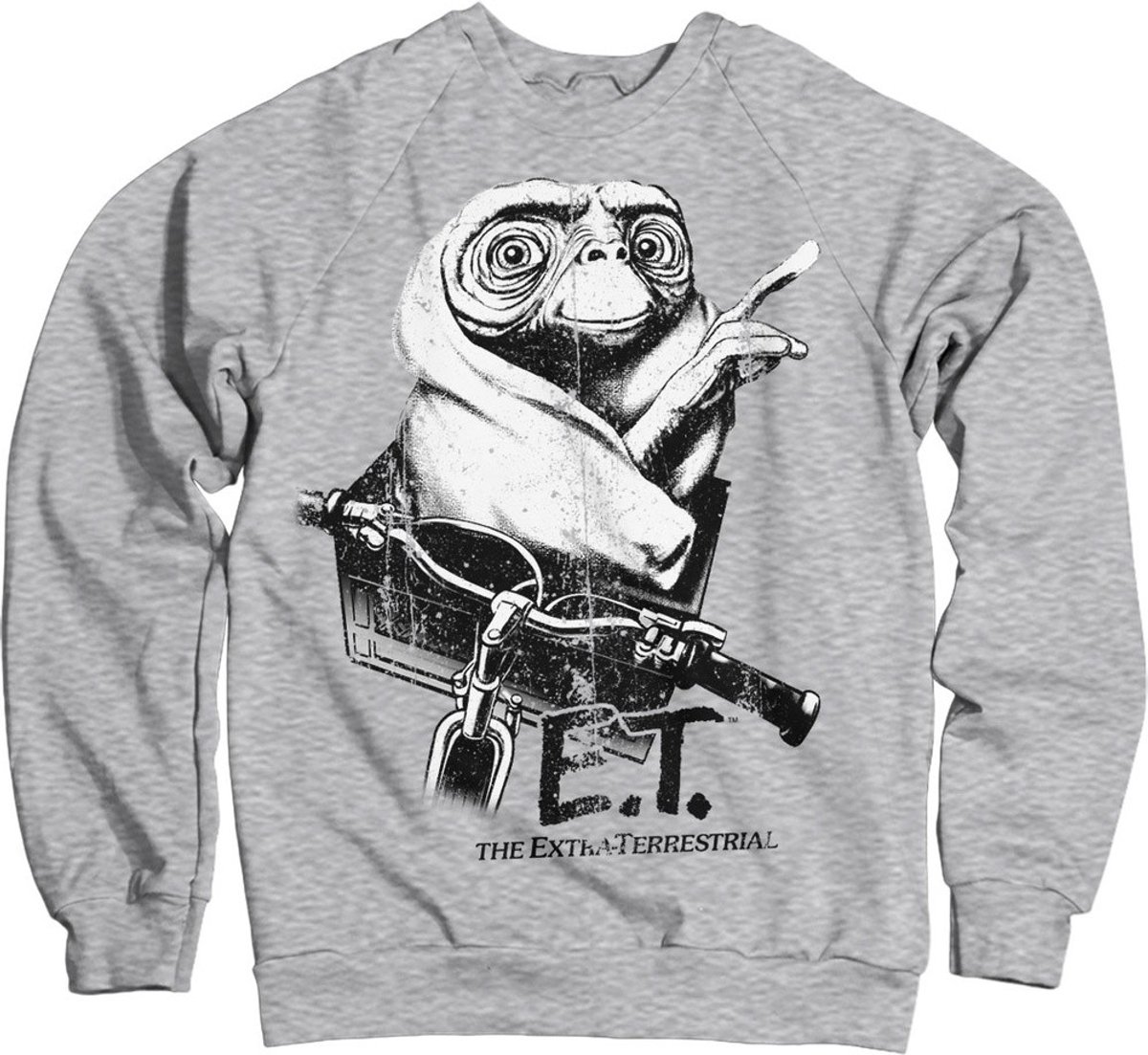 E.T. Biking Distressed-sweatshirt, heathergrijs