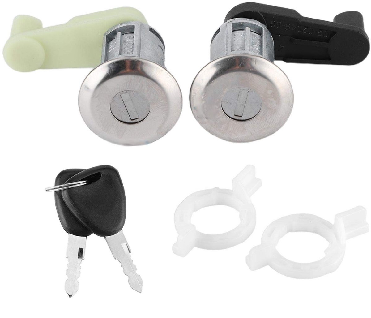 Duokon Links Rechts Slot, paar Deurslot Cilinder Kit met Sleutel 7701468981 Fit voor Renault Megane I Scenic I Clio II Thalia