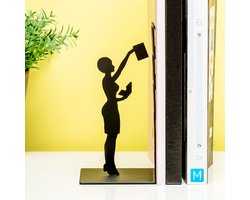 Balvi boekensteun The library zwart metaal