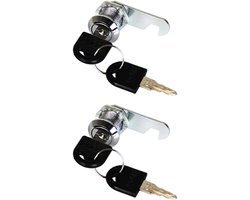 Allecto plus - Veiligheidssloten voor kast, lade en meer - Set van 2 stuks met 4 sleutels - 25 mm - Beveiliging voor kastlades, kledingkasten, brievenbussen en gereedschapskisten