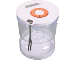 Allecto Plus - Augurkenpot met zeef voor koelkastopslag, serveerpotten voor komkommer en olijven