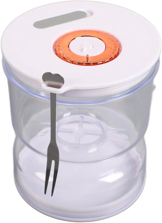 Allecto Plus - Augurkenpot met zeef voor koelkastopslag, serveerpotten voor komkommer en olijven