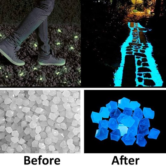 Kiezelstenen 300 stuks buiten lichtgevende stenen tuin decoratieve kiezelstenen buitendecoratie kiezelstenen aquarium mix kleur tuindecoratie decoratieve kiezelstenen (kleur: A012, maat: 900 stuks